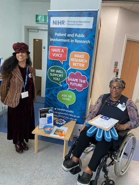 Public contributors of the NIHR Birmingham BRC at the stand at Heartlands Hospital