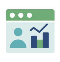 Icon Patient reported outcomes graphs